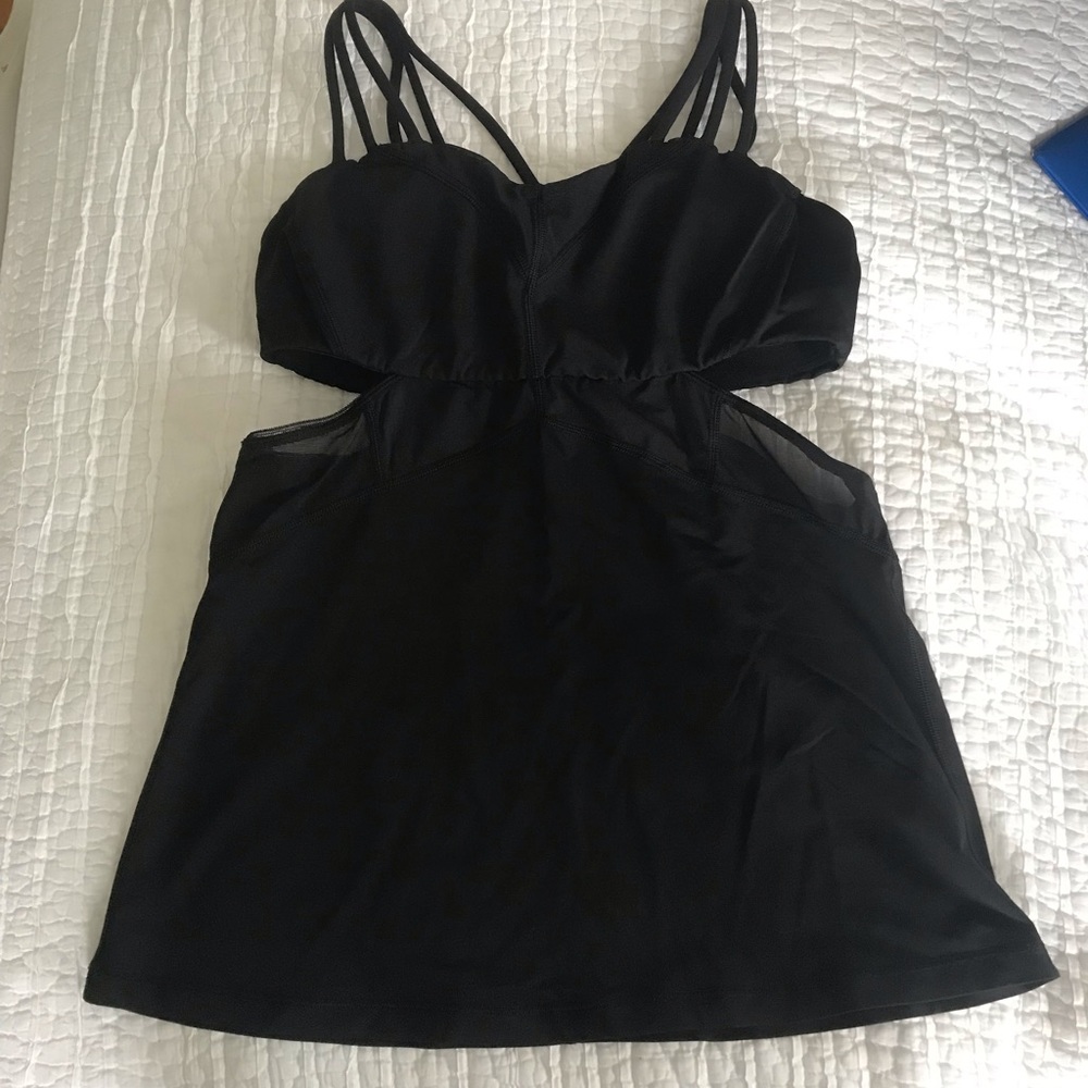 Lulu lemon workout tank with mesh cutouts